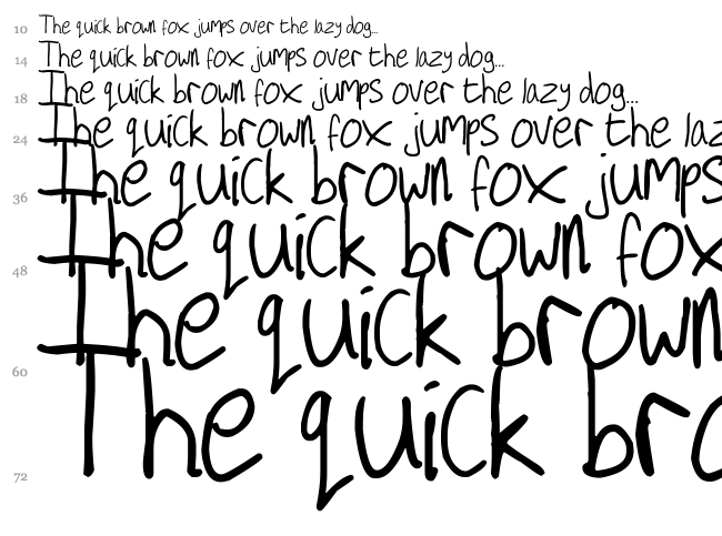 Secret Diary font waterfall